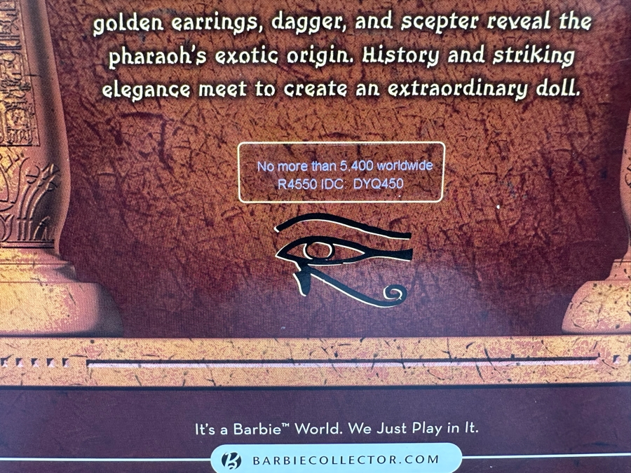 Cleopatra Limited Edition of 5,400 Gold Label Collection Mattel Barbie Doll 2010 New In Box R4550 [Photo 13]