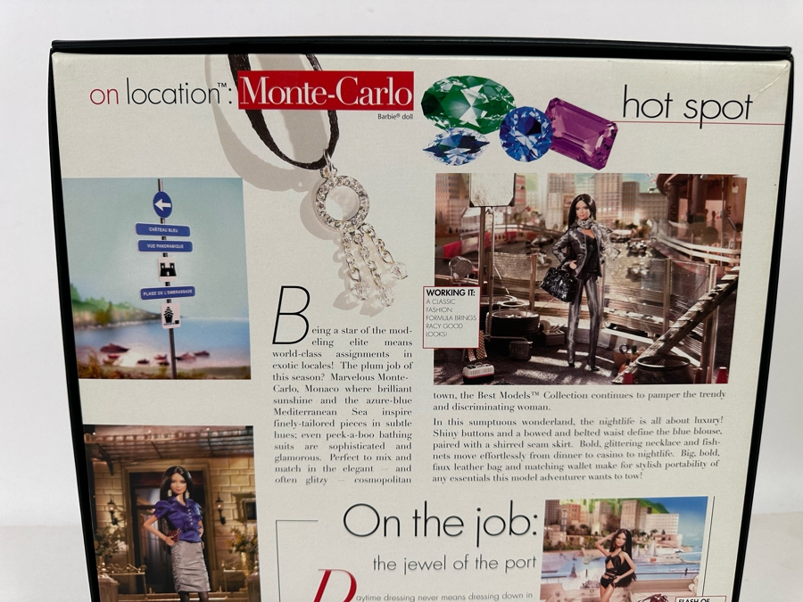 Best Models On Location: Monte Carlo Pink Label Collection Mattel Barbie Doll 2006 New In Box J0944 [Photo 13]