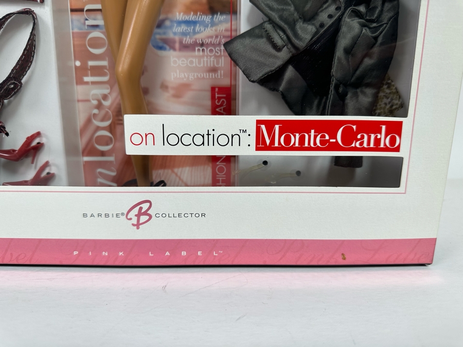Best Models On Location: Monte Carlo Pink Label Collection Mattel Barbie Doll 2006 New In Box J0944 [Photo 3]