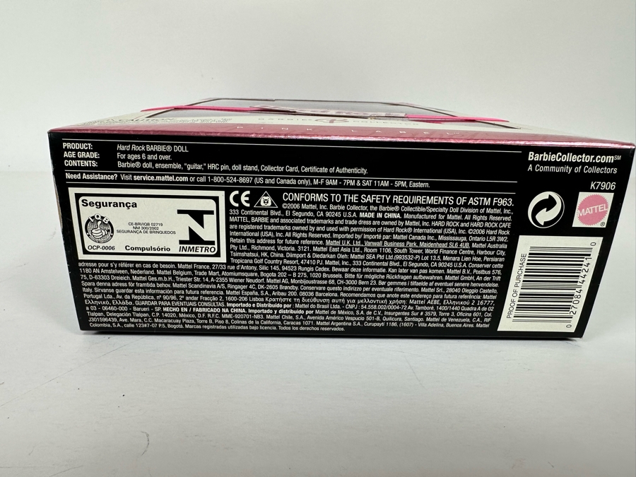 Hard Rock Pink Label Collection Mattel Barbie Doll 2006 New In Box K7906 [Photo 7]