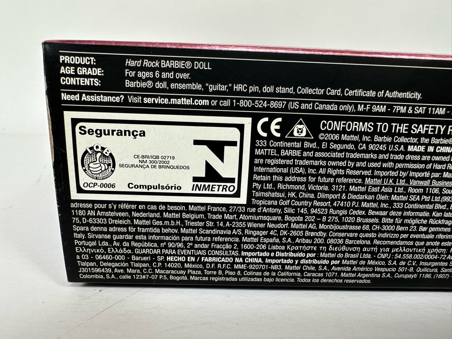 Hard Rock Pink Label Collection Mattel Barbie Doll 2006 New In Box K7906 [Photo 8]