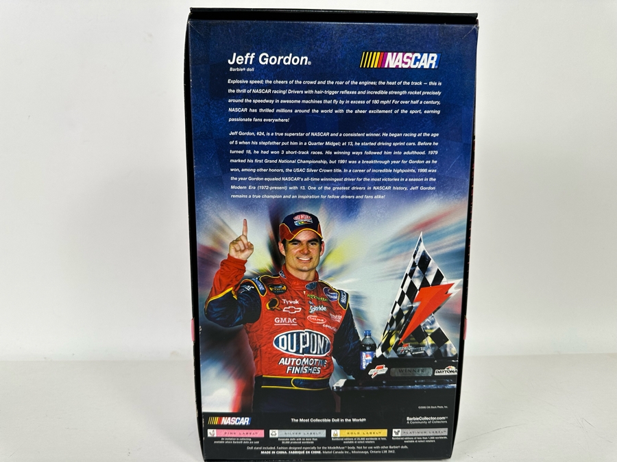Jeff Gordon Pink Label Collection Mattel Barbie Doll 2006 New In Box K7905 [Photo 5]