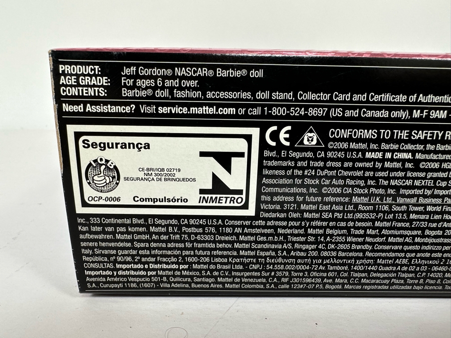 Jeff Gordon Pink Label Collection Mattel Barbie Doll 2006 New In Box K7905 [Photo 9]