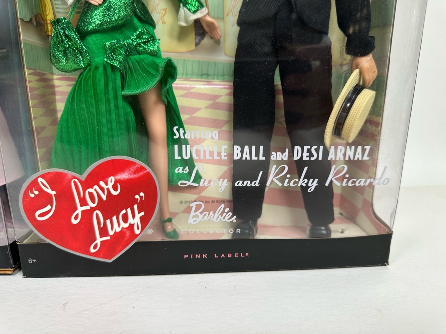 I Love Lucy Pink Label Collection Mattel Barbie Dolls: “The Christmas Show” Ricky Doll, “Job Switching” Lucy and Ethel Dolls and “The Diet” Ricky and Lucy Dolls 2009 New In Box T7901/L9585/N7370 [Photo 9]