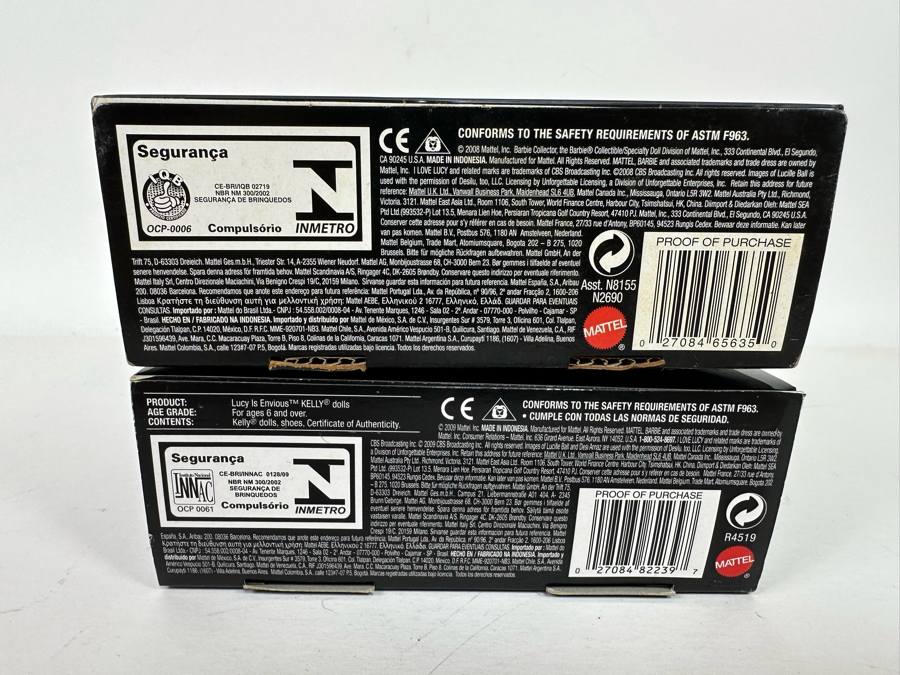 I Love Lucy Pink Label Collection Mattel Barbie Dolls: “Lucy is Envious” Episode 89 Kelly Dolls and “Lucy Gets a Paris Gown” Episode 147 Kelly Dolls 2008/2009 New In Box N2690/R4519 [Photo 10]