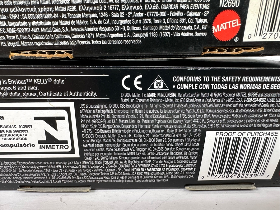 I Love Lucy Pink Label Collection Mattel Barbie Dolls: “Lucy is Envious” Episode 89 Kelly Dolls and “Lucy Gets a Paris Gown” Episode 147 Kelly Dolls 2008/2009 New In Box N2690/R4519 [Photo 13]