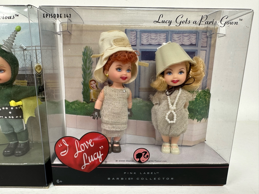 I Love Lucy Pink Label Collection Mattel Barbie Dolls: “Lucy is Envious” Episode 89 Kelly Dolls and “Lucy Gets a Paris Gown” Episode 147 Kelly Dolls 2008/2009 New In Box N2690/R4519 [Photo 5]