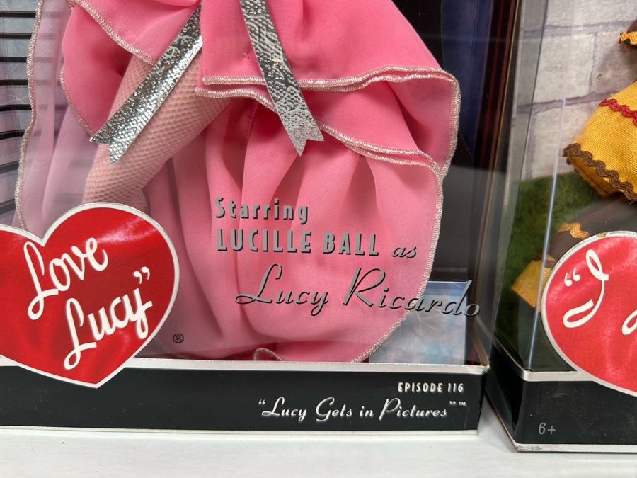 I Love Lucy Collector Mattel Barbie Dolls: “Lucy Gets in Pictures” Lucy Doll, “The Operetta” Lucy Doll, “The Audition” Lucy Doll “Lucy and Ethel Buy the Same Dress” Lucy and Ethel Dolls 2005/2006/2007/2006 New In Box J0878/G8057/L8808/K8670 [Photo 3]