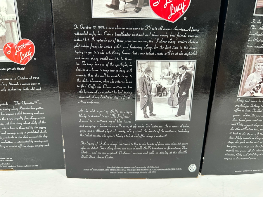 I Love Lucy Collector Mattel Barbie Dolls: “Lucy Gets in Pictures” Lucy Doll, “The Operetta” Lucy Doll, “The Audition” Lucy Doll “Lucy and Ethel Buy the Same Dress” Lucy and Ethel Dolls 2005/2006/2007/2006 New In Box J0878/G8057/L8808/K8670 [Photo 15]