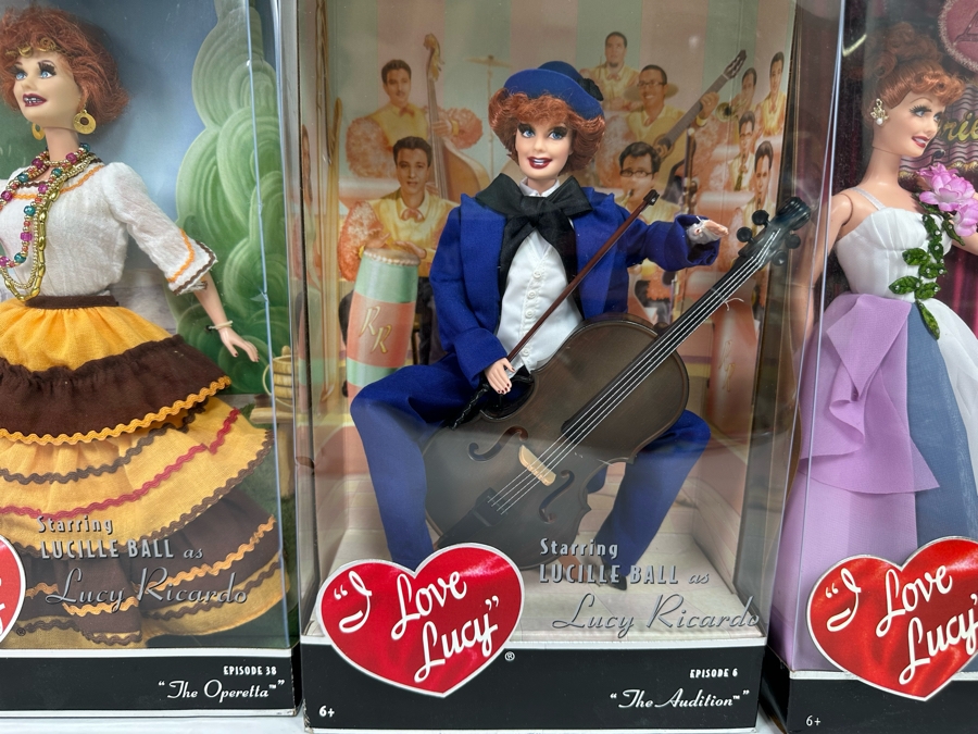 I Love Lucy Collector Mattel Barbie Dolls: “Lucy Gets in Pictures” Lucy Doll, “The Operetta” Lucy Doll, “The Audition” Lucy Doll “Lucy and Ethel Buy the Same Dress” Lucy and Ethel Dolls 2005/2006/2007/2006 New In Box J0878/G8057/L8808/K8670 [Photo 6]
