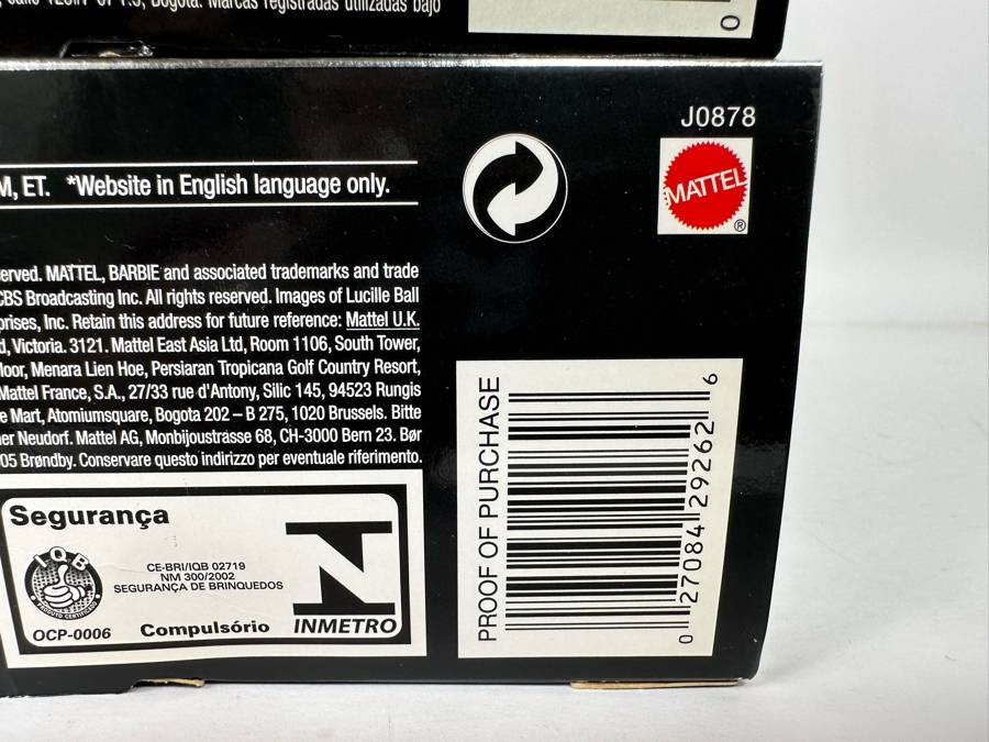 I Love Lucy Collector Mattel Barbie Dolls: “Lucy Gets in Pictures” Lucy Doll, “The Operetta” Lucy Doll, “The Audition” Lucy Doll “Lucy and Ethel Buy the Same Dress” Lucy and Ethel Dolls 2005/2006/2007/2006 New In Box J0878/G8057/L8808/K8670 [Photo 20]