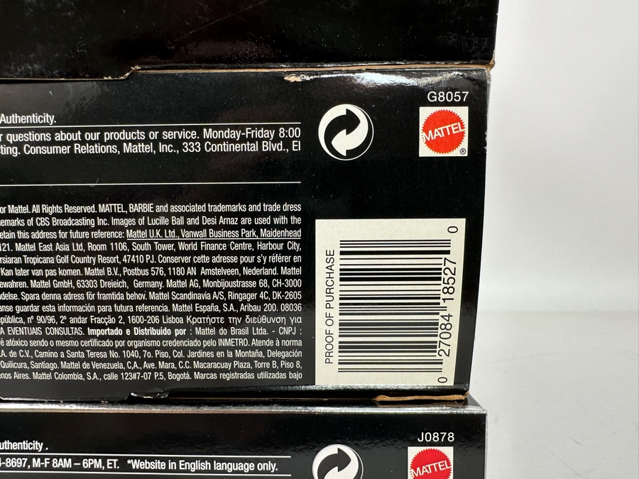 I Love Lucy Collector Mattel Barbie Dolls: “Lucy Gets in Pictures” Lucy Doll, “The Operetta” Lucy Doll, “The Audition” Lucy Doll “Lucy and Ethel Buy the Same Dress” Lucy and Ethel Dolls 2005/2006/2007/2006 New In Box J0878/G8057/L8808/K8670 [Photo 22]
