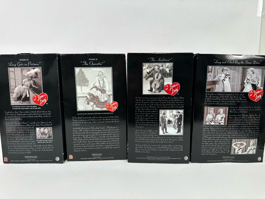 I Love Lucy Collector Mattel Barbie Dolls: “Lucy Gets in Pictures” Lucy Doll, “The Operetta” Lucy Doll, “The Audition” Lucy Doll “Lucy and Ethel Buy the Same Dress” Lucy and Ethel Dolls 2005/2006/2007/2006 New In Box J0878/G8057/L8808/K8670 [Photo 10]