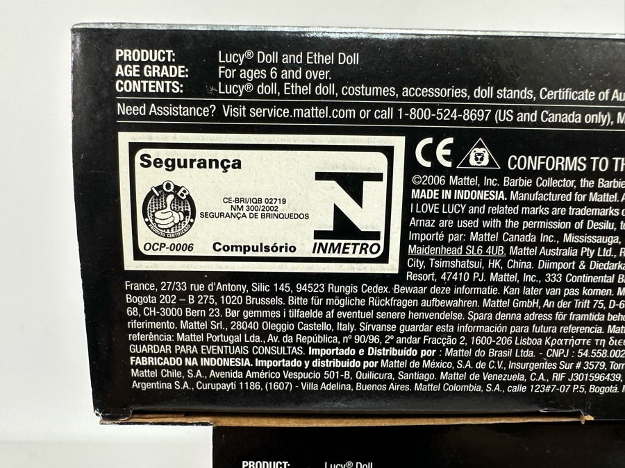 I Love Lucy Collector Mattel Barbie Dolls: “Lucy Gets in Pictures” Lucy Doll, “The Operetta” Lucy Doll, “The Audition” Lucy Doll “Lucy and Ethel Buy the Same Dress” Lucy and Ethel Dolls 2005/2006/2007/2006 New In Box J0878/G8057/L8808/K8670 [Photo 25]