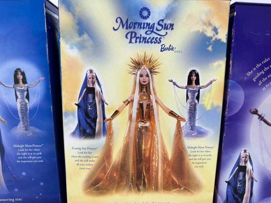 Celestial Collection: Evening Star Princess, Morning Sun Princess and Midnight Moon Princess Collector Edition Mattel Barbie Dolls 2000 New In Box 27689/27688/27690 [Photo 15]