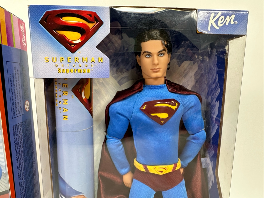 Superman and Supergirl Mattel Barbie and Ken Dolls 2005 New In Box J5289/B5837 [Photo 7]