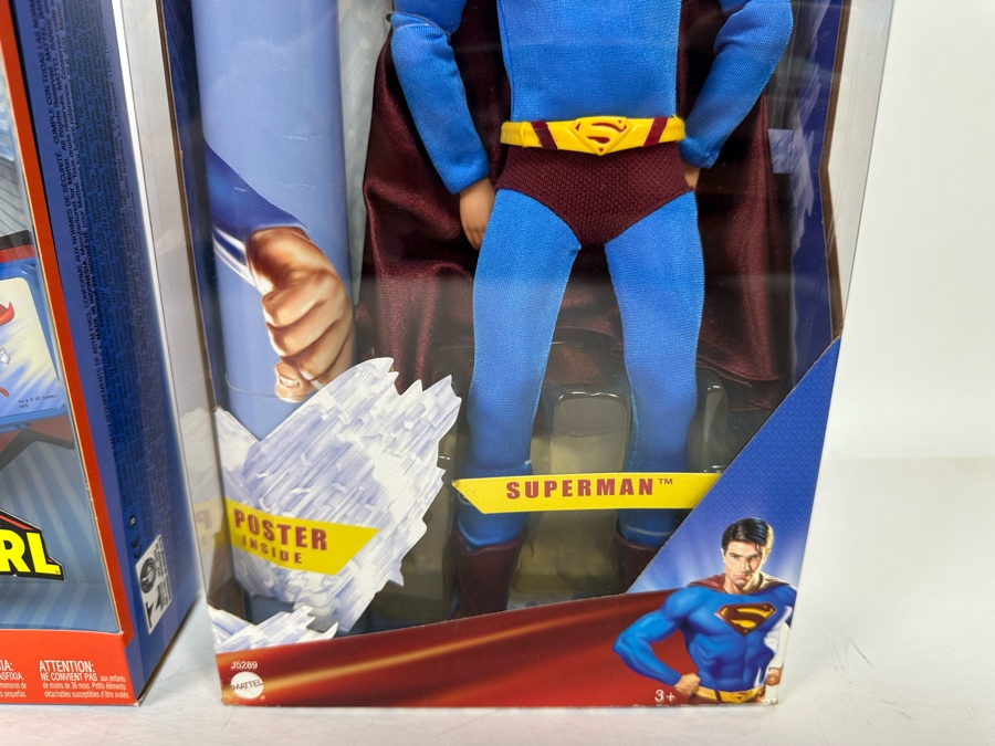 Superman and Supergirl Mattel Barbie and Ken Dolls 2005 New In Box J5289/B5837 [Photo 8]