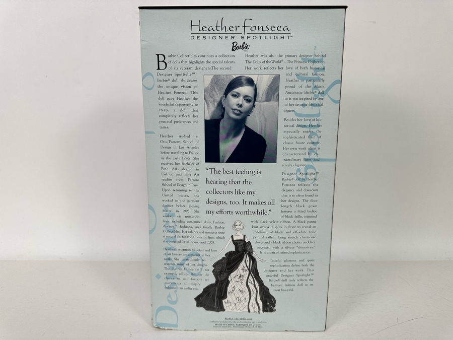 Heather Fonseca Designer Spotlight Limited Edition Mattel Barbie Doll 2003 New In Box B3455 [Photo 6]