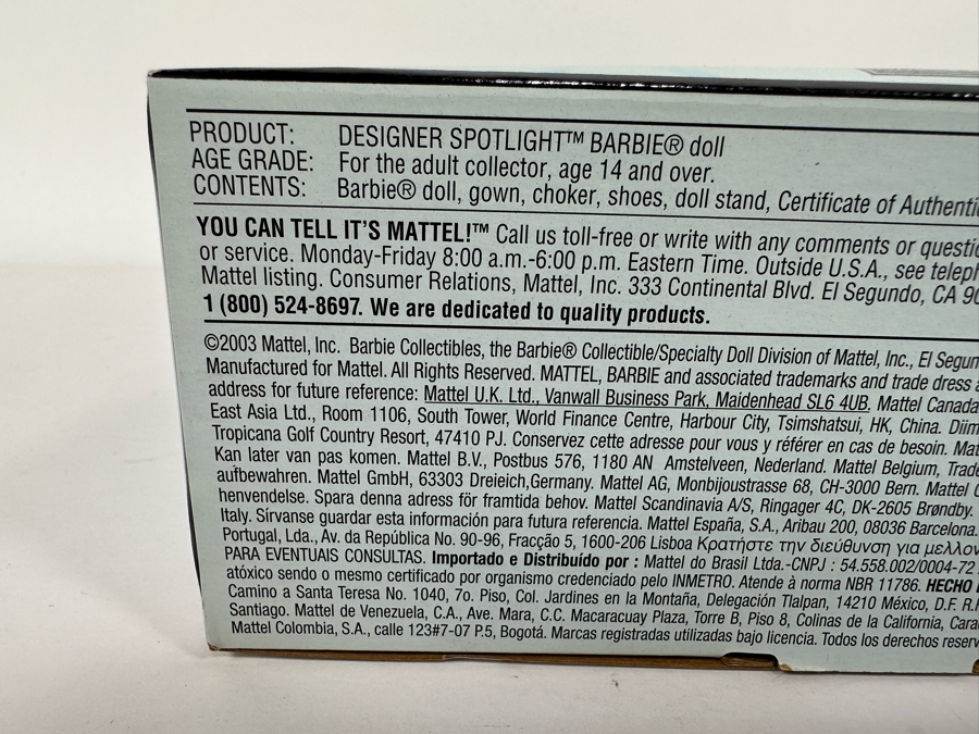 Heather Fonseca Designer Spotlight Limited Edition Mattel Barbie Doll 2003 New In Box B3455 [Photo 12]