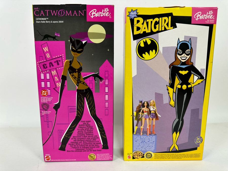 Catwoman and Batgirl Mattel Barbie Dolls 2004/2003 New In Box B5838/B5835 [Photo 11]