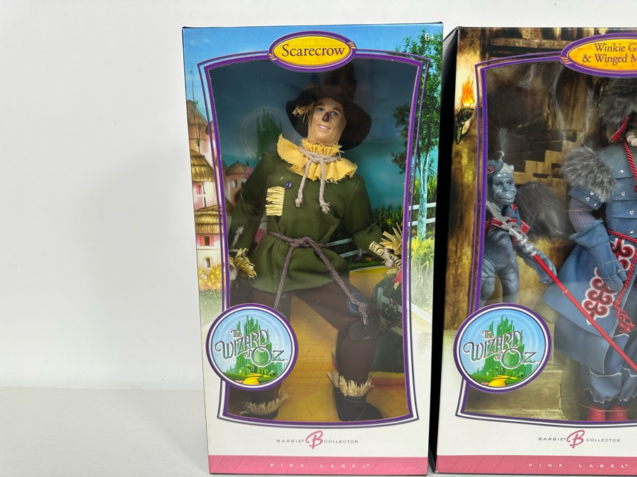 The Wizard of Oz Scarecrow and Winkie Guard & Winged Monkey Pink Collection Mattel Ken Dolls 2006 New In Box K8689/L1291 [Photo 3]