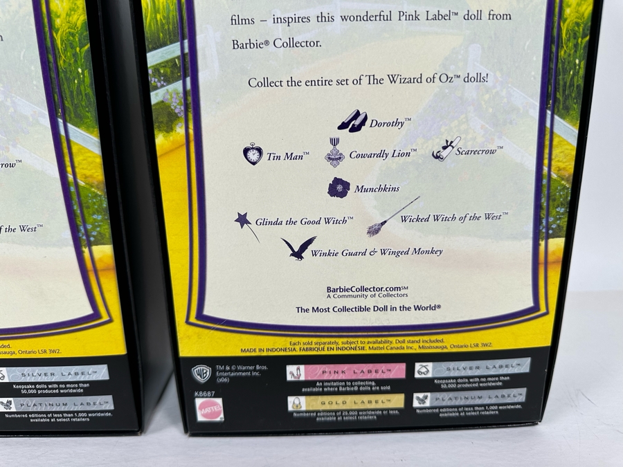 The Wizard of Oz Cowardly Lion and Tin Man Pink Collection Mattel Ken Dolls 2006 New In Box K8687/K8688 [Photo 16]