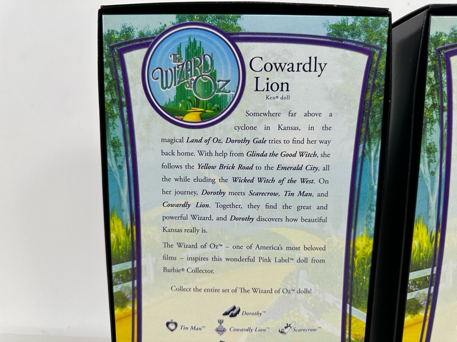 The Wizard of Oz Cowardly Lion and Tin Man Pink Collection Mattel Ken Dolls 2006 New In Box K8687/K8688 [Photo 13]