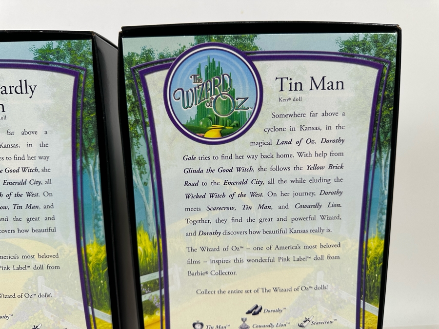 The Wizard of Oz Cowardly Lion and Tin Man Pink Collection Mattel Ken Dolls 2006 New In Box K8687/K8688 [Photo 15]