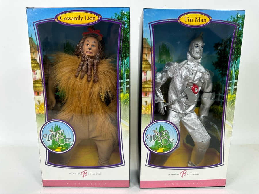 The Wizard of Oz Cowardly Lion and Tin Man Pink Collection Mattel Ken Dolls 2006 New In Box K8687/K8688 [Photo 3]