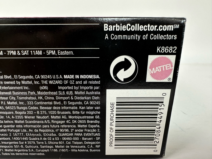 The Wizard of Oz Dorothy Pink Collection Mattel Barbie Doll 2006 New In Box K8682 [Photo 14]