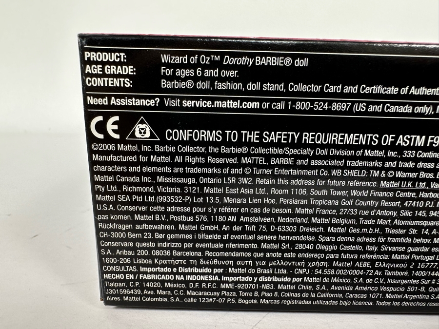 The Wizard of Oz Dorothy Pink Collection Mattel Barbie Doll 2006 New In Box K8682 [Photo 13]