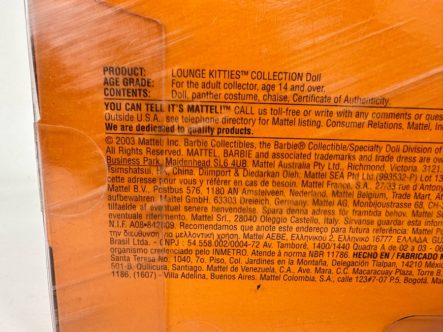 Lounge Kitties Collection Black Panther Mattel Barbie Doll 2003 New In Box C3553 [Photo 8]