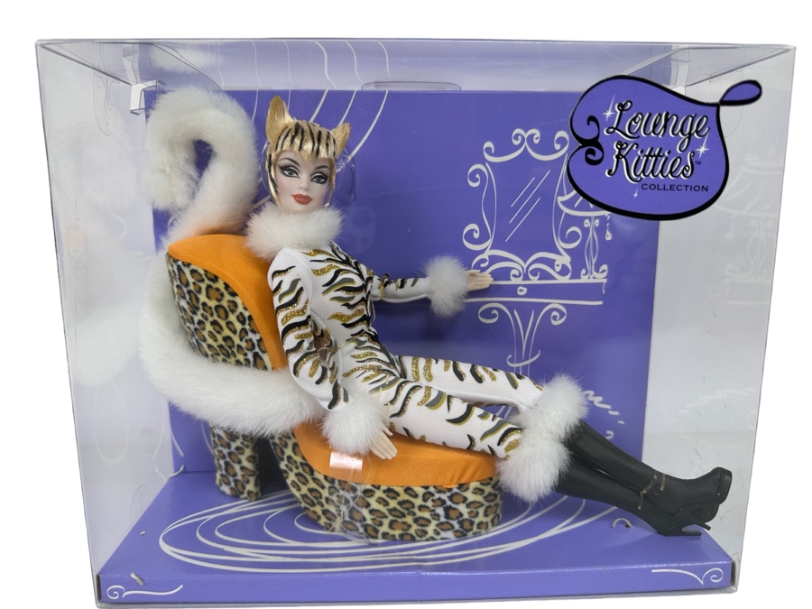 Lounge Kitties Collection White Tiger Mattel Barbie Doll 2003 New