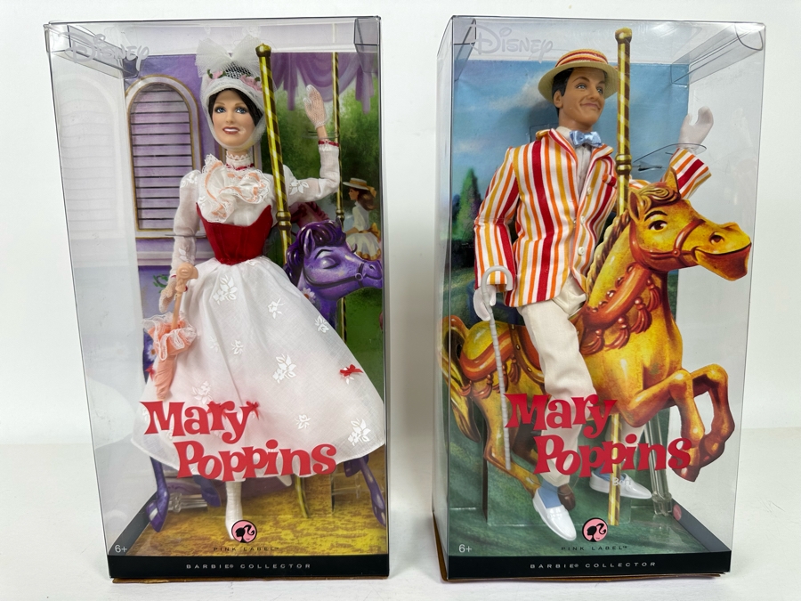 Disney Mary Poppins and Bert Pink Label Collection Mattel Barbie
