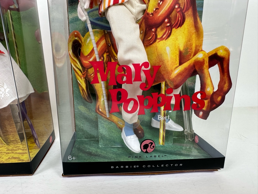 Disney Mary Poppins and Bert Pink Label Collection Mattel Barbie and Ken Dolls 2007 New In Box M0685/M0672 [Photo 7]