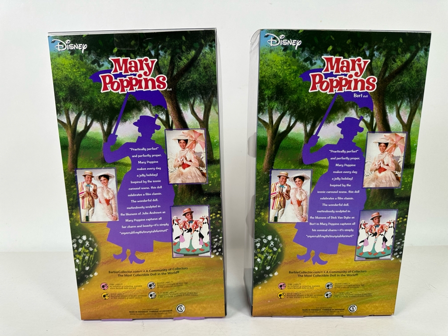 Disney Mary Poppins and Bert Pink Label Collection Mattel Barbie and Ken Dolls 2007 New In Box M0685/M0672 [Photo 9]