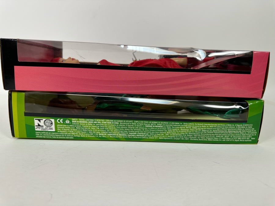 DC Comics Poison Ivy and Marvel Elektra Mattel Barbie Dolls 2004/2005 New In Box H1699/H1668 [Photo 11]