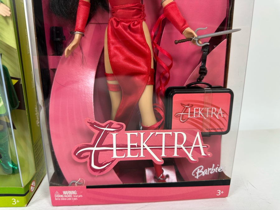 DC Comics Poison Ivy and Marvel Elektra Mattel Barbie Dolls 2004/2005 New In Box H1699/H1668 [Photo 6]