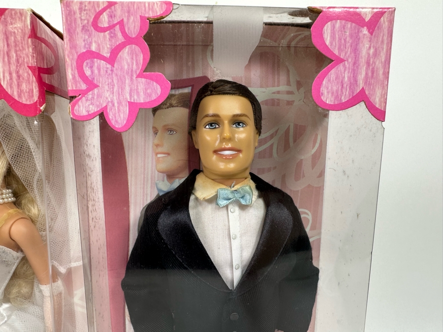 Beautiful Bride and Handsome Groom Mattel Barbie and Ken Dolls 2004 New In Box G9073/G9071 [Photo 6]