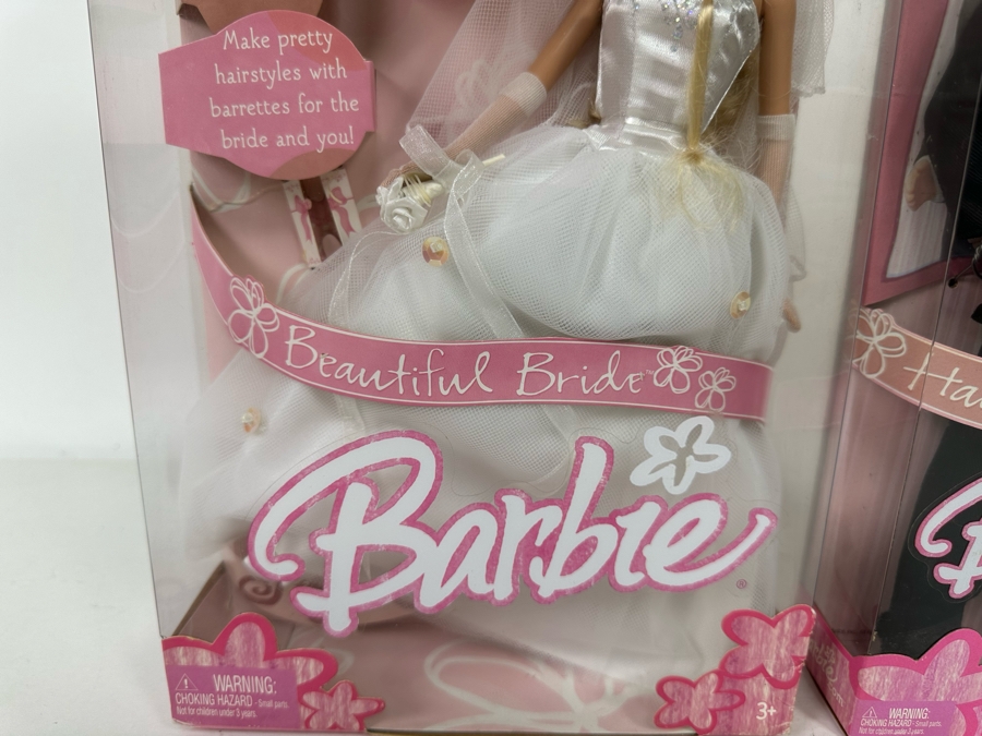 Beautiful Bride and Handsome Groom Mattel Barbie and Ken Dolls 2004 New In Box G9073/G9071 [Photo 5]