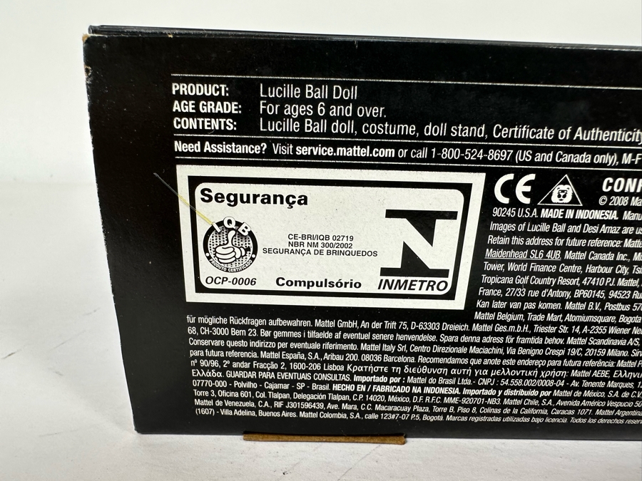 Lucille Ball Legendary Lady of Comedy Pink Label Collection Mattel Barbie Doll 2008 New In Box N2691 [Photo 9]