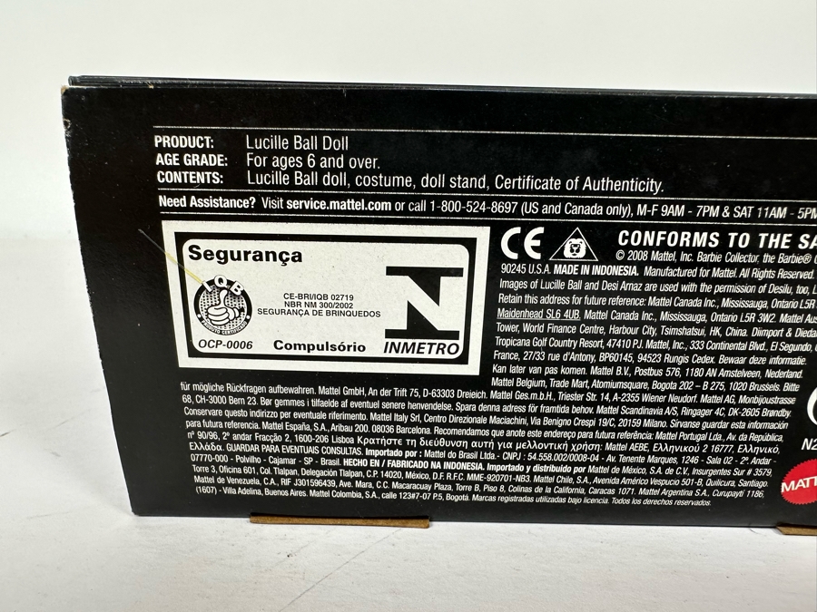 Lucille Ball Legendary Lady of Comedy Pink Label Collection Mattel Barbie Doll 2008 New In Box N2691 [Photo 10]