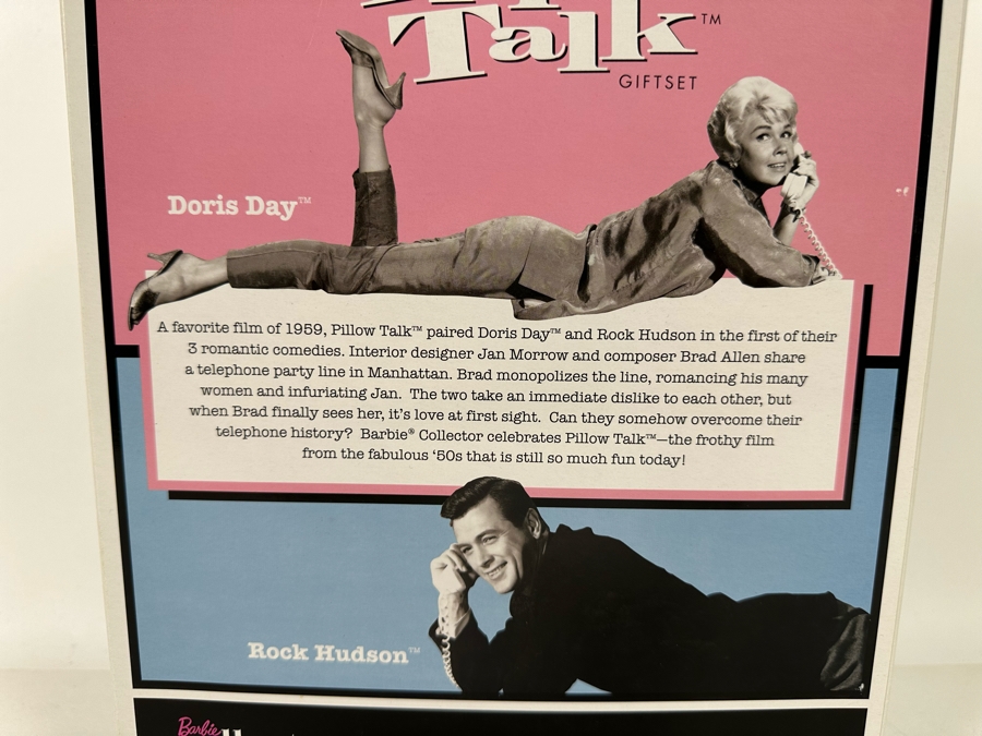 Pillow Talk: Doris Day and Rock Hudson Pink Label Collection Mattel Barbie and Ken Dolls 2011 New In Box V7160 [Photo 8]