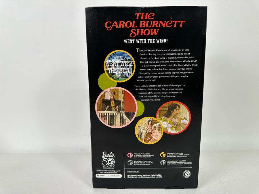 The Carol Burnett Show “Went with the Wind” 50th Anniversary Mattel Barbie Doll 2008 New In Box N4986 [Photo 8]