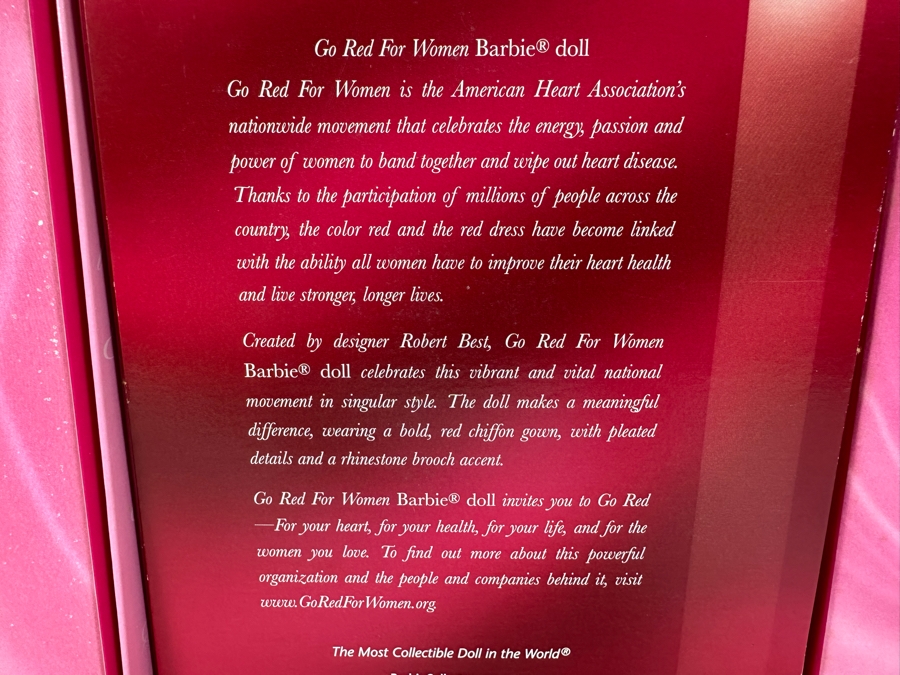 (2) Pink Ribbon and (1) Go Red for Women Pink Label Collection Mattel Barbie Dolls 2006/2007 New In Box K7957/J0932 [Photo 16]