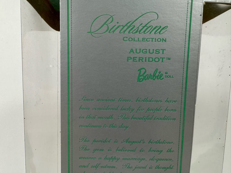 August Peridot Birthstone Collection Collector Edition Mattel Barbie Doll 2002 New In Box C5326 [Photo 9]