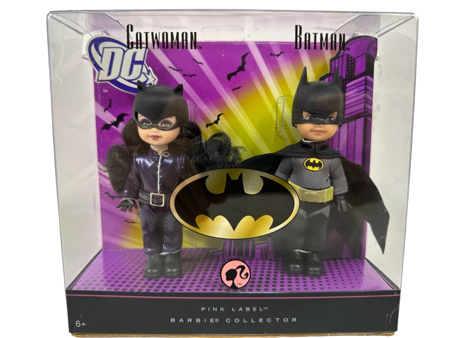 DC Comics Catwoman and Batman Pink Label Collection Mattel Kelly and Tommy Dolls 2008 New In Box N2689 [Photo 1]