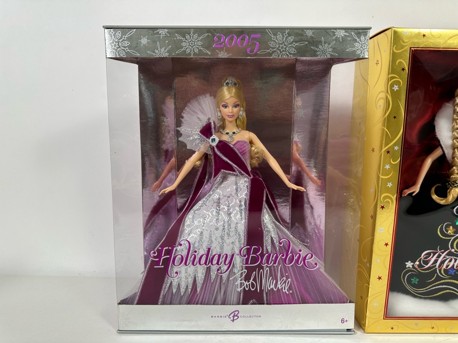 Bob Mackie Holiday Barbie 2005 and 2006 Mattel Barbie Dolls 2005/2006 New In Box G8058/J0949 [Photo 3]