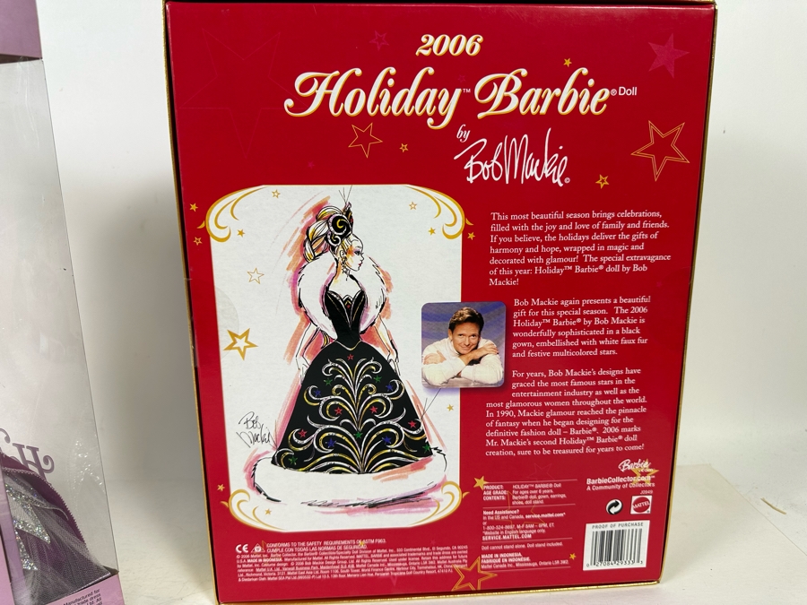 Bob Mackie Holiday Barbie 2005 and 2006 Mattel Barbie Dolls 2005/2006 New In Box G8058/J0949 [Photo 14]