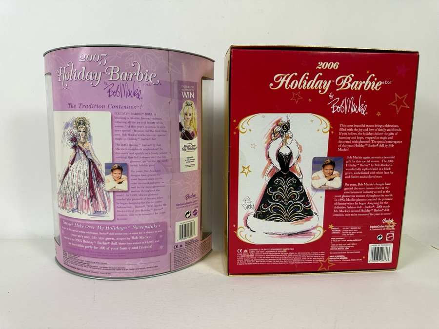 Bob Mackie Holiday Barbie 2005 and 2006 Mattel Barbie Dolls 2005/2006 New In Box G8058/J0949 [Photo 10]